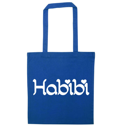 Habibi blue tote bag