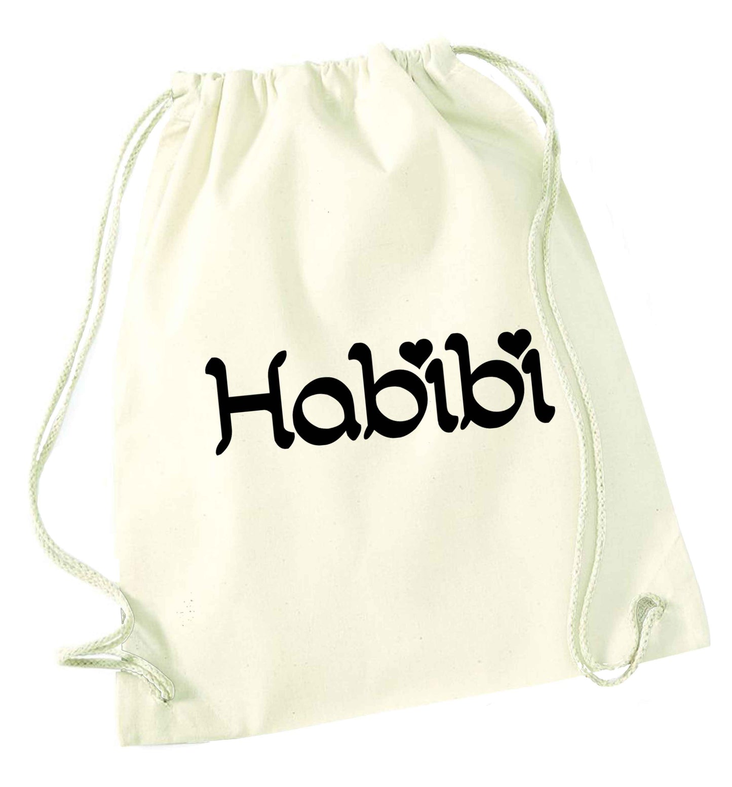 Habibi natural drawstring bag