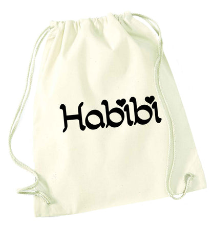Habibi natural drawstring bag