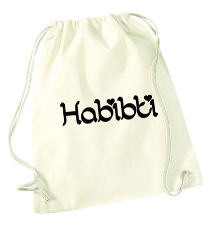 Habibiti natural drawstring bag