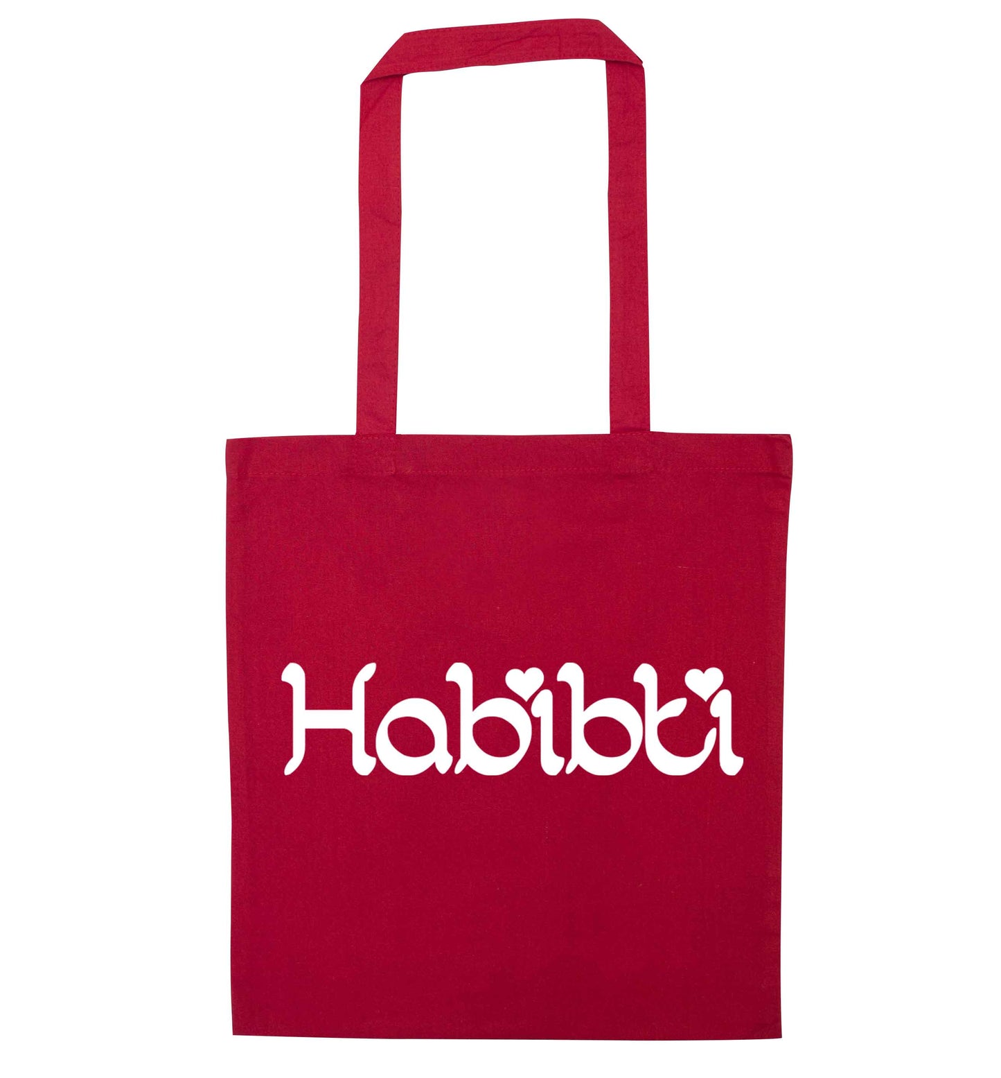 Habibiti red tote bag