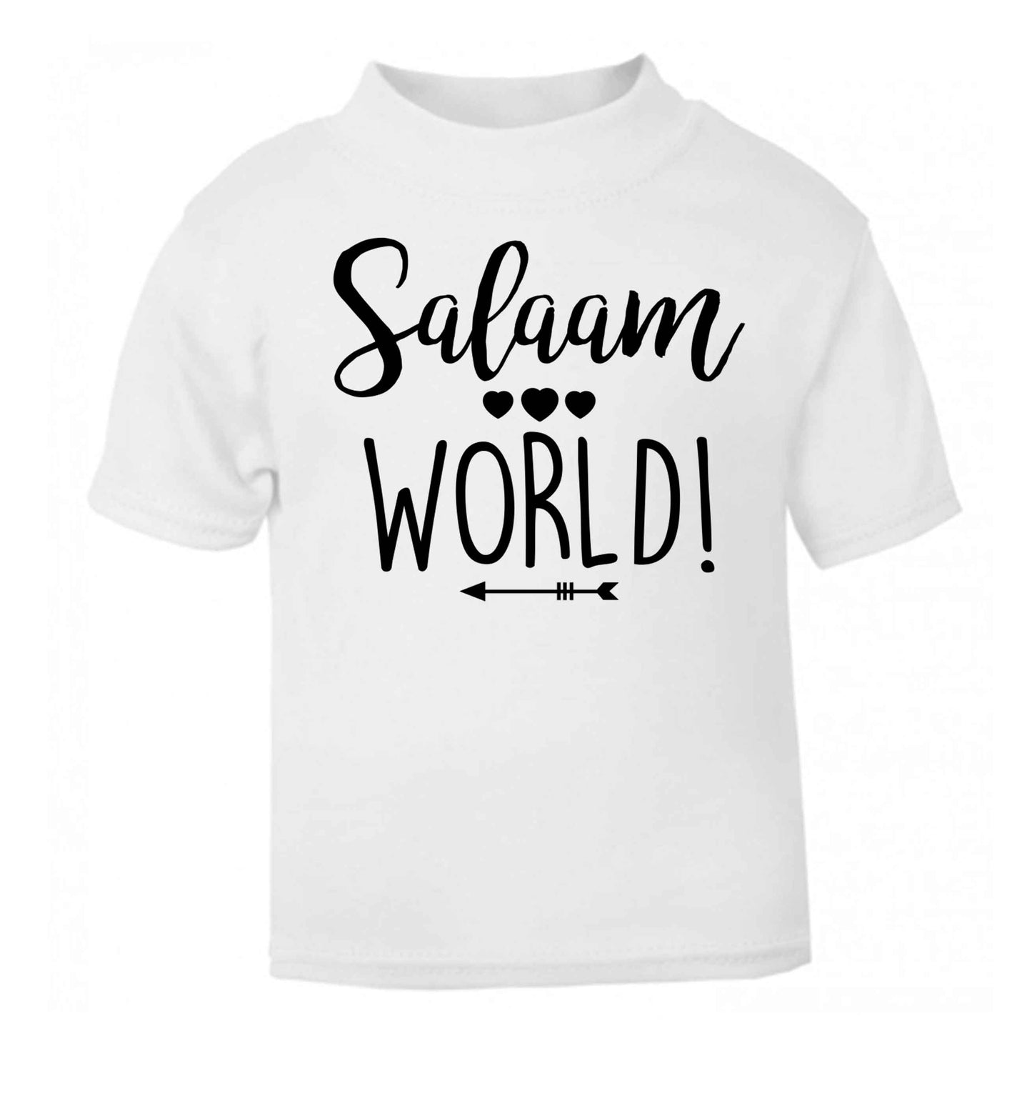 Salaam world white baby toddler Tshirt 2 Years