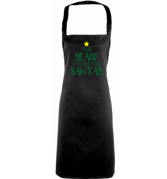 Your Beard Better than Santas adults black apron