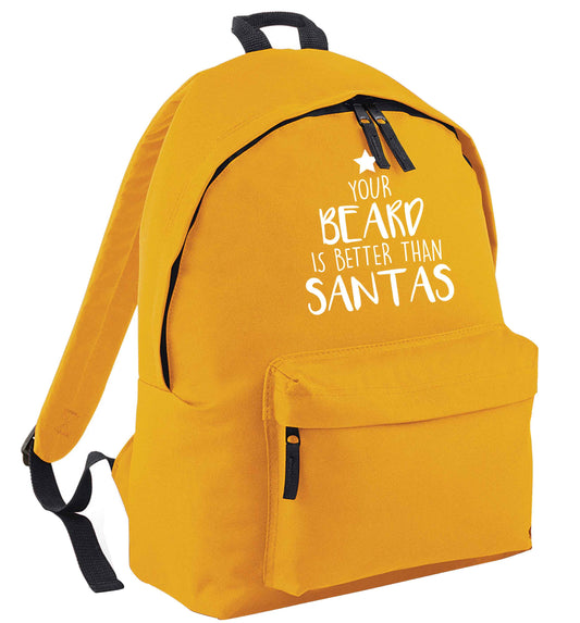 Your Beard Better than Santas mustard adults backpack