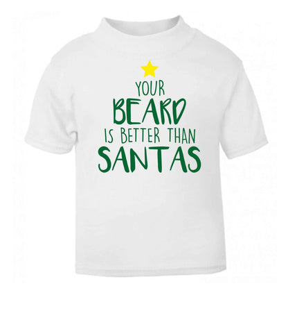 Your Beard Better than Santas white baby toddler Tshirt 2 Years