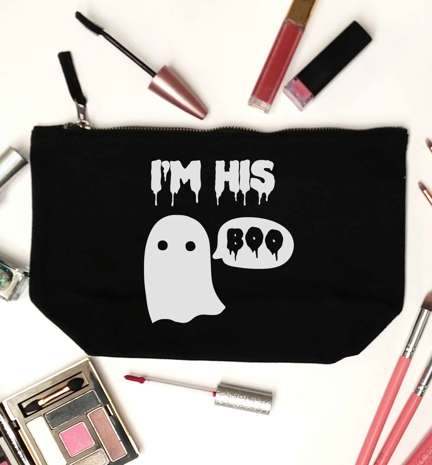 I'm his boo black makeup bag