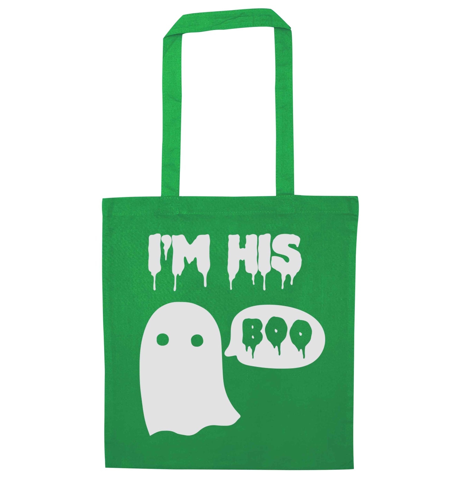 I'm his boo green tote bag
