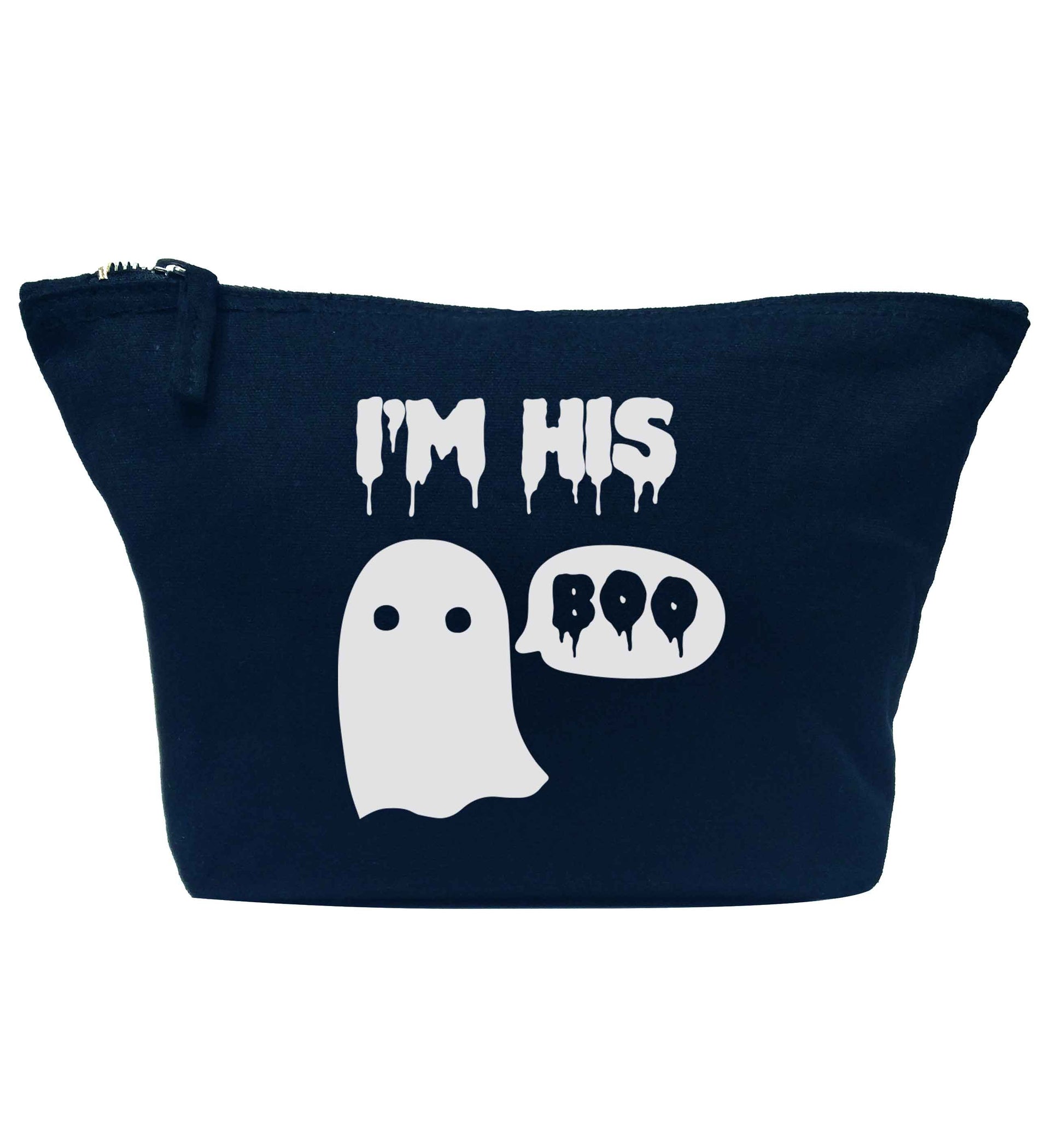 I'm his boo navy makeup bag