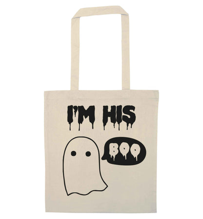 I'm his boo natural tote bag