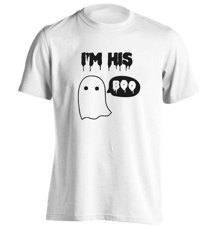 I'm his boo adults unisex white Tshirt 2XL