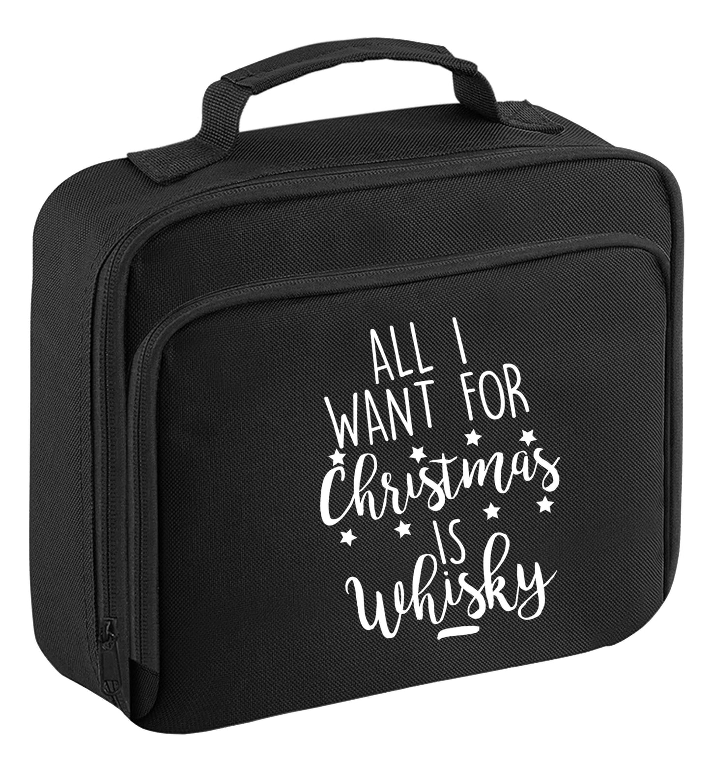 All I want for Christmas is whisky insulated black lunch bag cooler