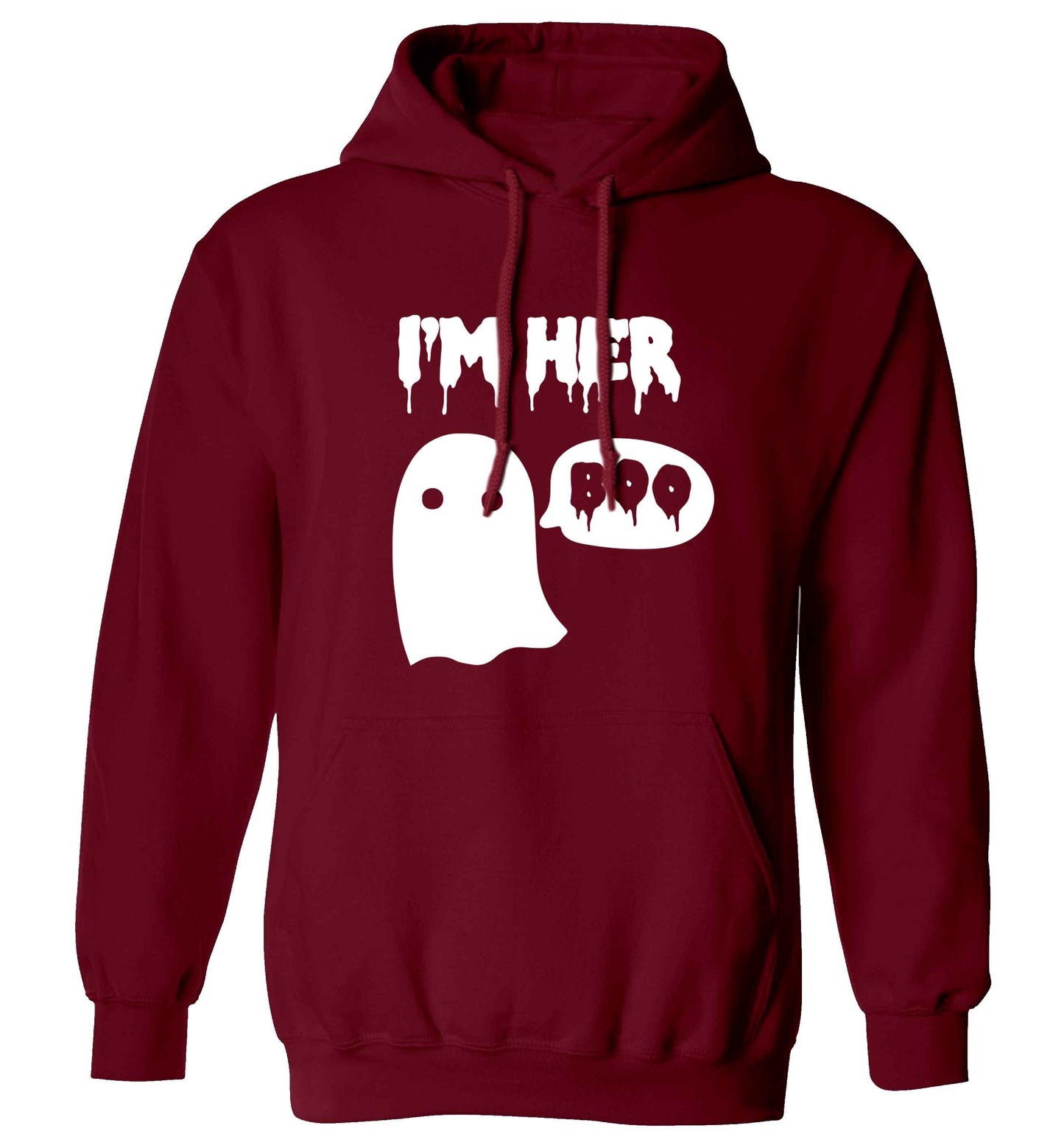 I'm her boo adults unisex maroon hoodie 2XL