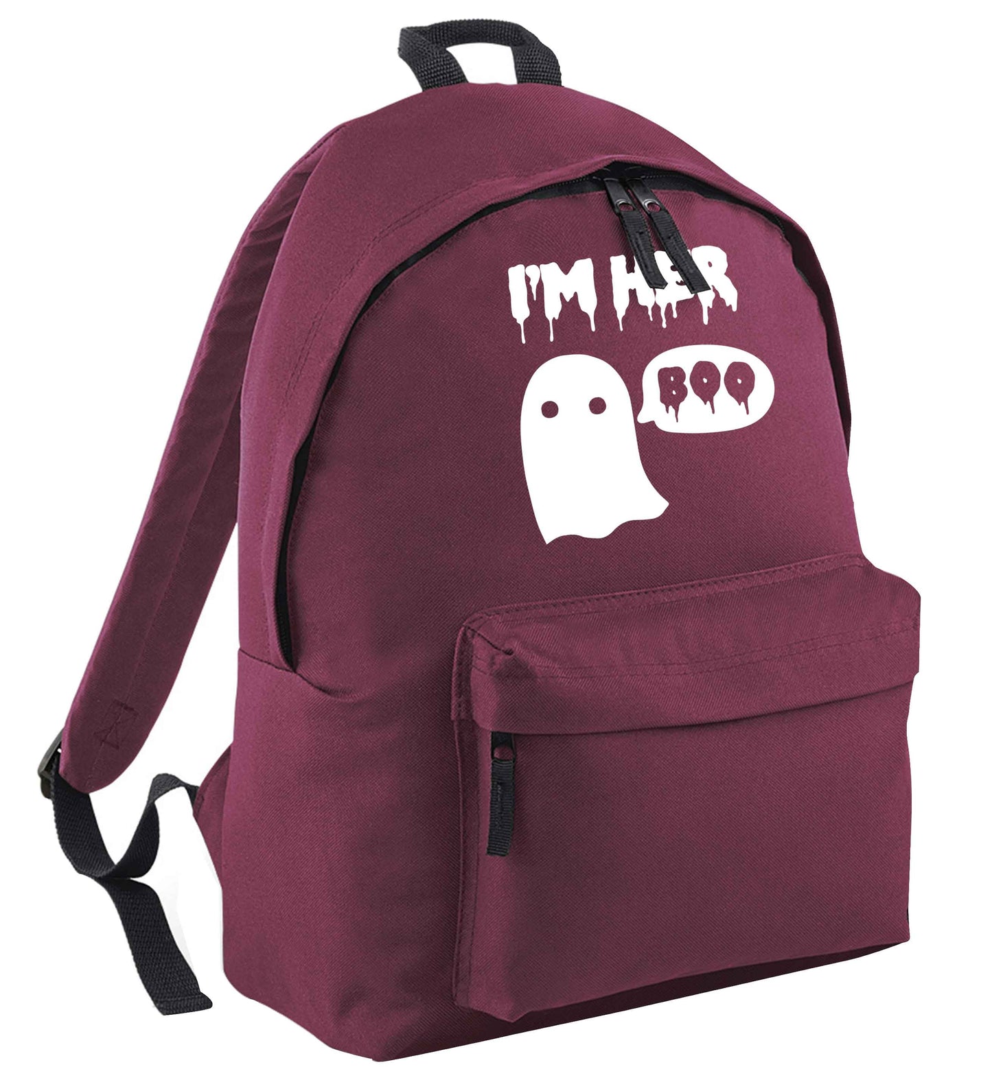 I'm her boo maroon adults backpack