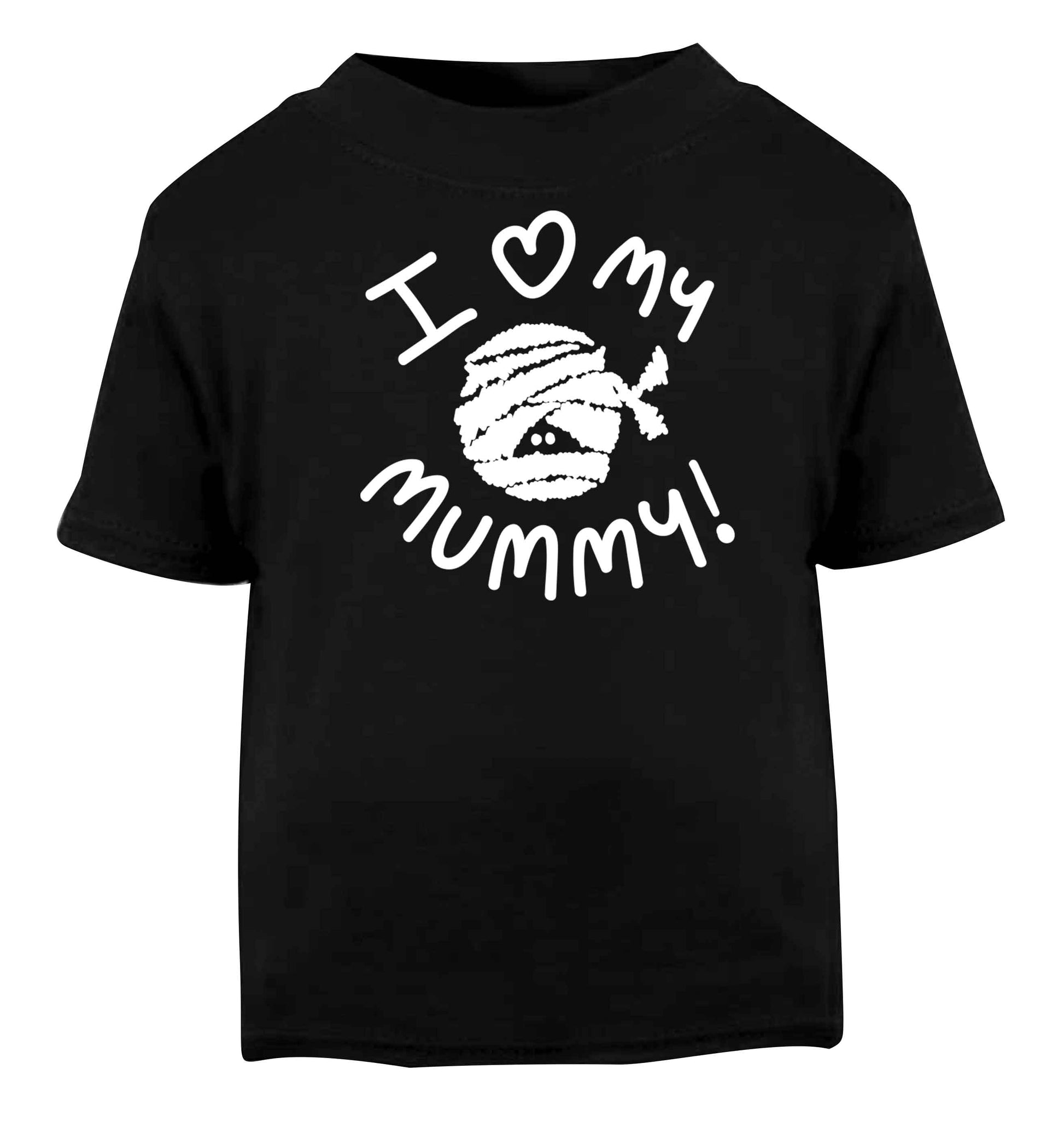 I love my mummy halloween pun Black baby toddler Tshirt 2 years