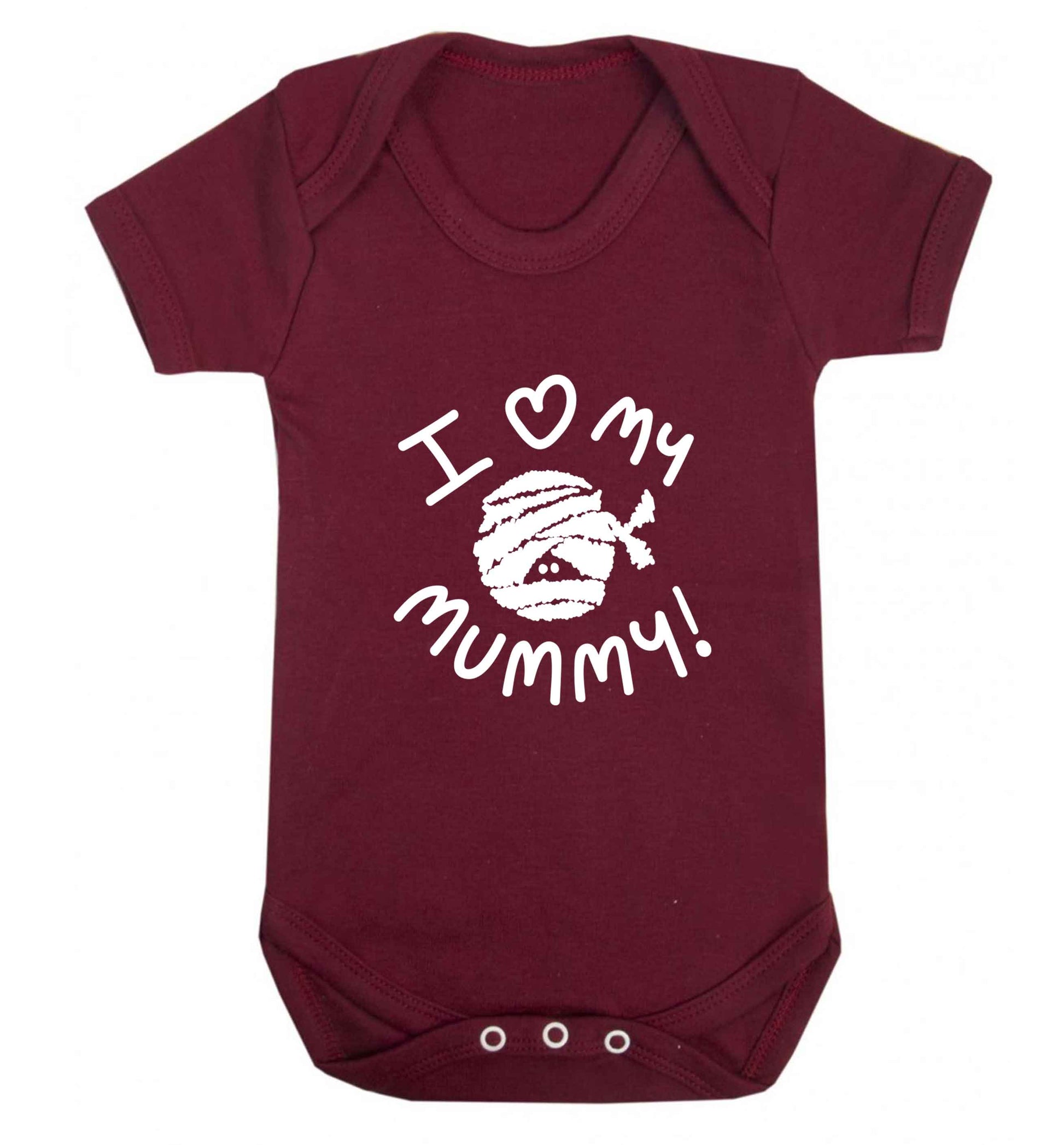 I love my mummy halloween pun baby vest maroon 18-24 months