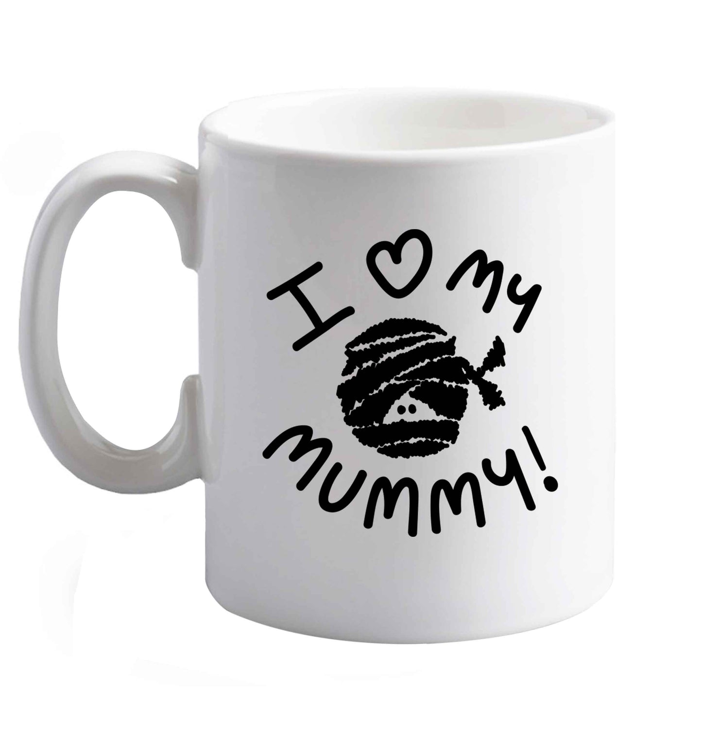 10 oz Favourite Type Pan Pancake ceramic mug right handed