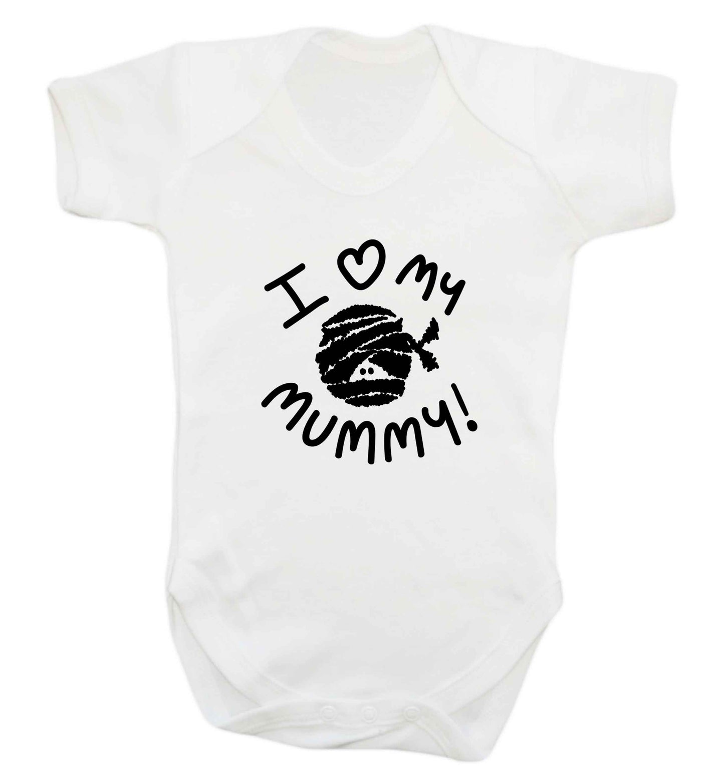 I love my mummy halloween pun baby vest white 18-24 months