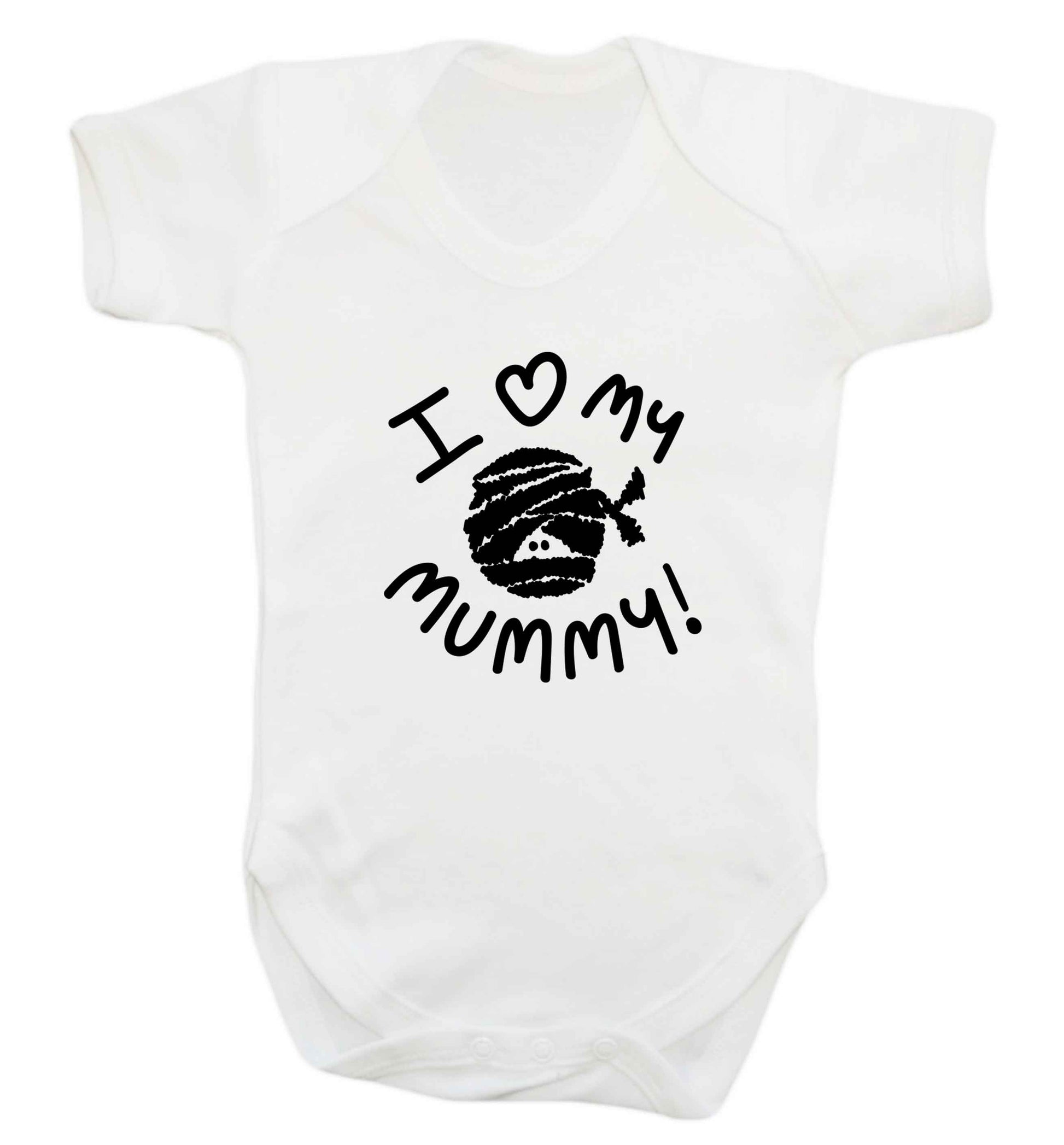 I love my mummy halloween pun baby vest white 18-24 months