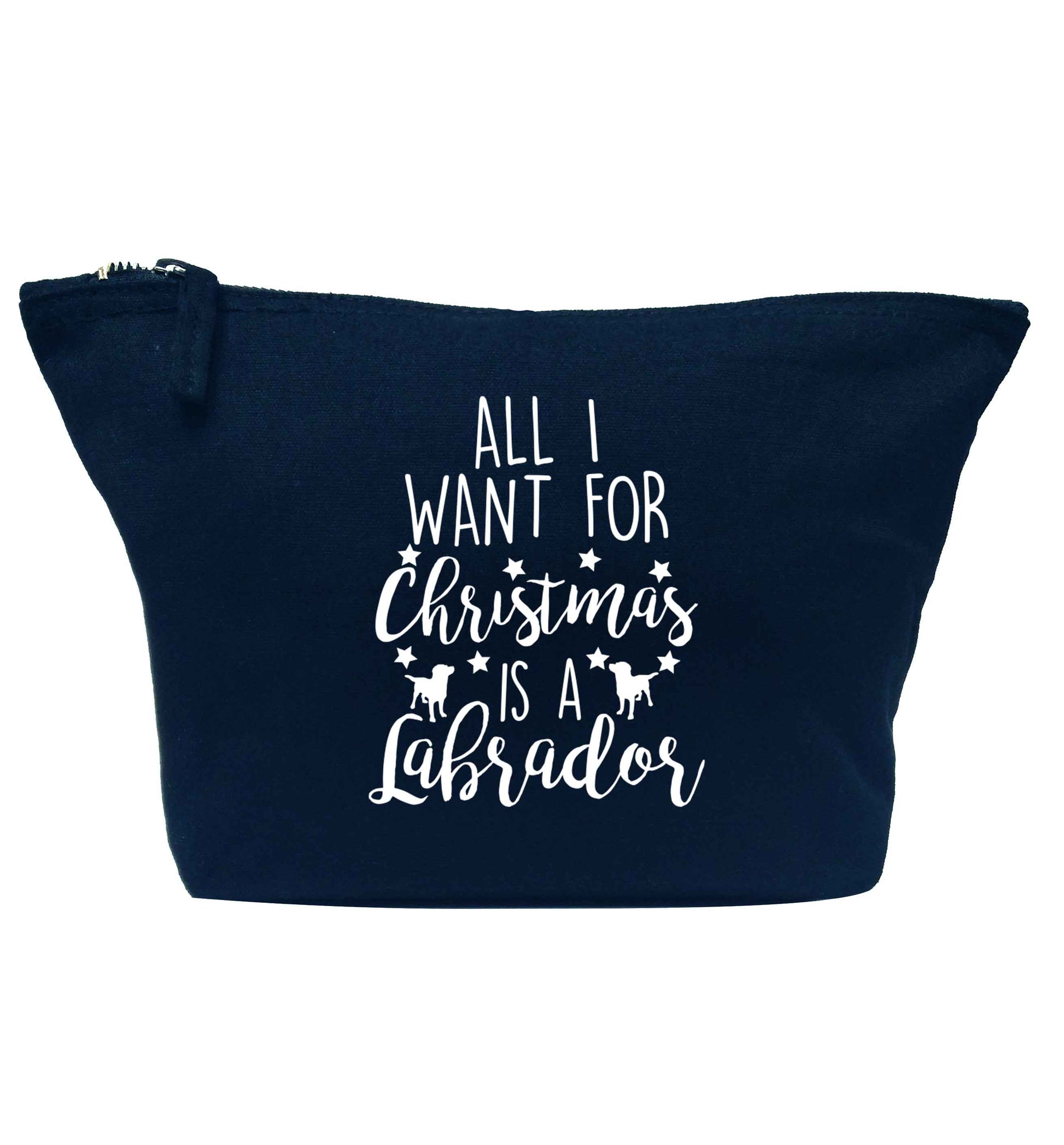 All I want for Christmas is a labrador navy makeup bag