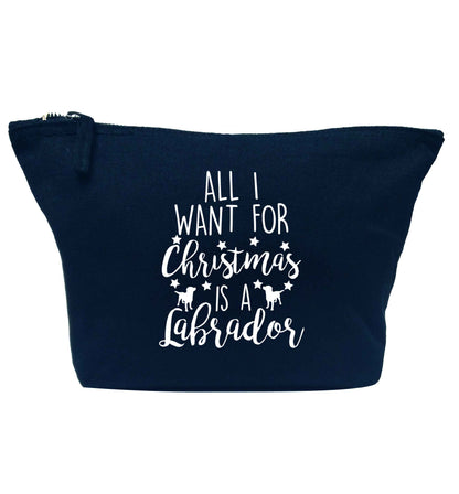 All I want for Christmas is a labrador navy makeup bag