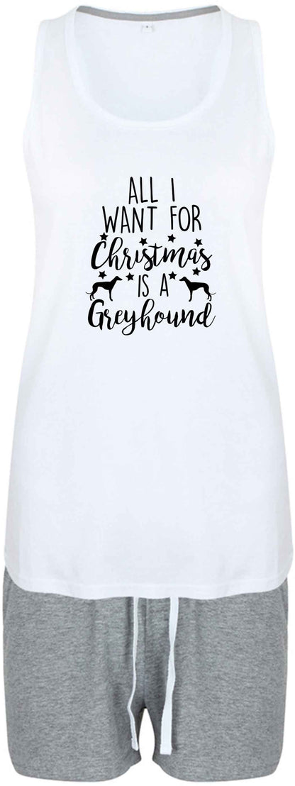 All I want for Christmas is a greyhound size XL women's pyjama shorts set in pink 