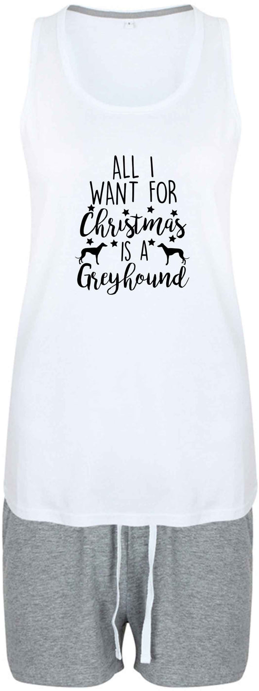All I want for Christmas is a greyhound size XL women's pyjama shorts set in pink 