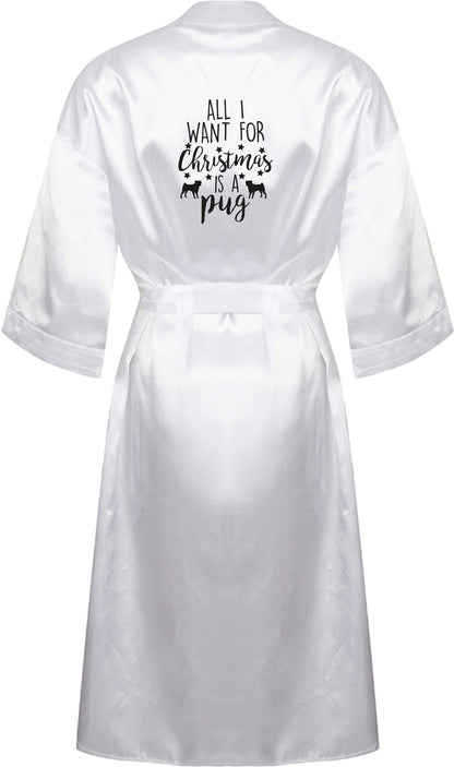 All I want for Christmas is a pug XL/XXL white ladies dressing gown size 16/18