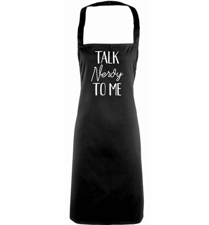 Talk nerdy to me adults black apron