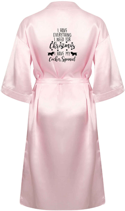 I have everything I need for Christmas I have my cocker spaniel XL/XXL pink ladies dressing gown size 16/18