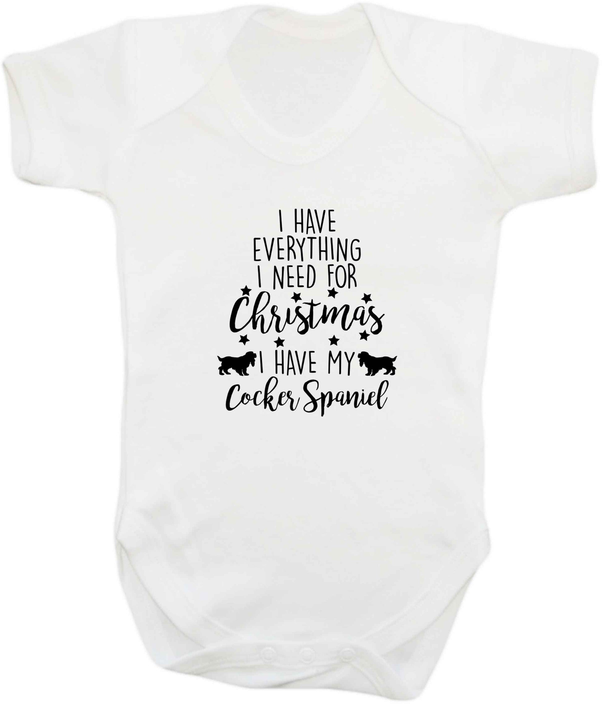 I have everything I need for Christmas I have my cocker spaniel baby vest white 18-24 months