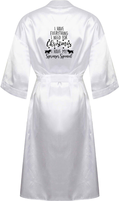 I have everything I need for Christmas I have my springer spaniel XL/XXL white ladies dressing gown size 16/18