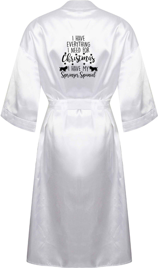 I have everything I need for Christmas I have my springer spaniel XL/XXL white ladies dressing gown size 16/18