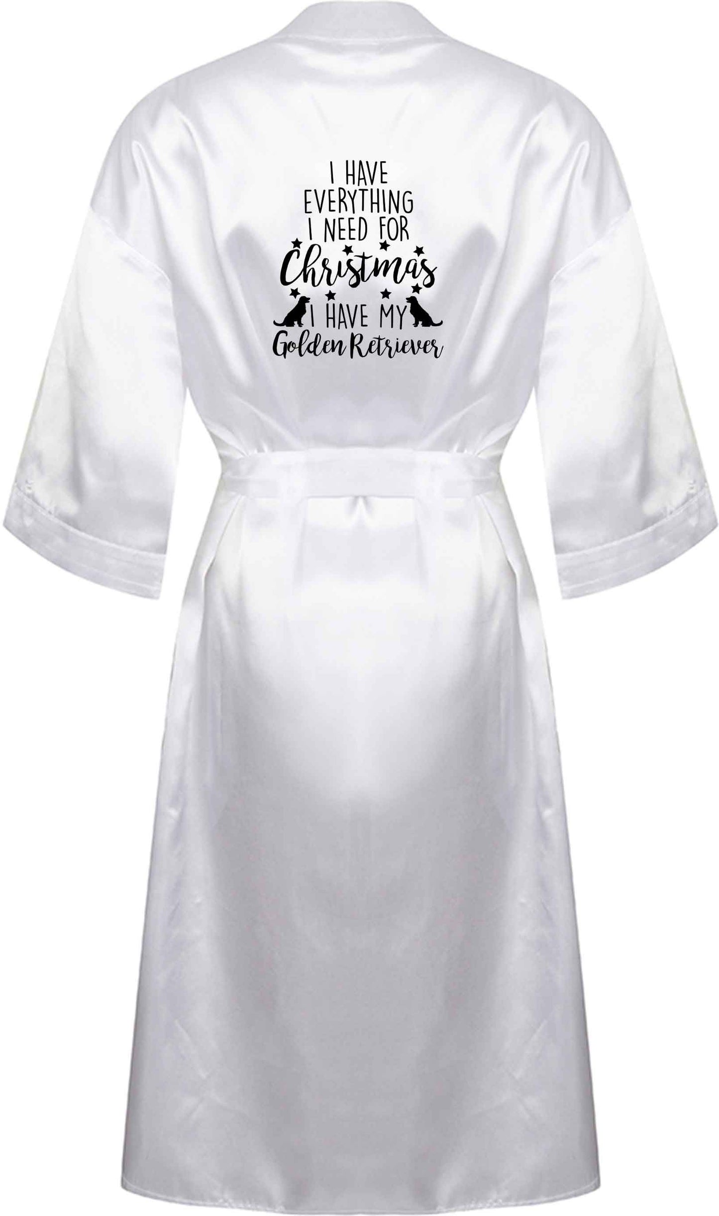 I have everything I need for Christmas I have my golden retriever XL/XXL white ladies dressing gown size 16/18