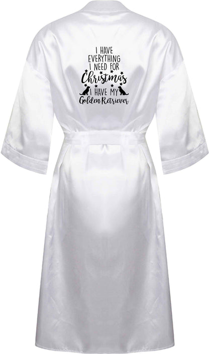I have everything I need for Christmas I have my golden retriever XL/XXL white ladies dressing gown size 16/18
