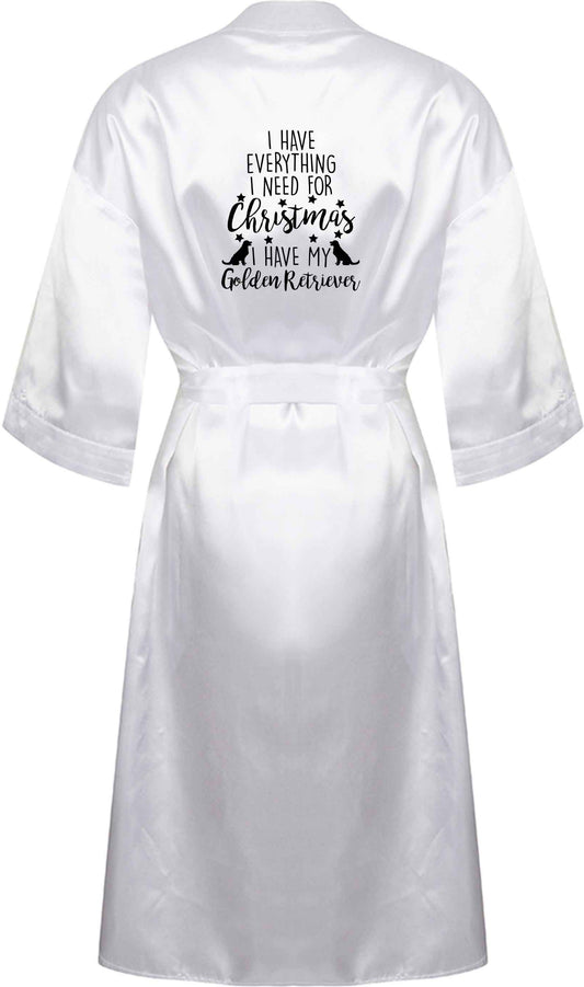 I have everything I need for Christmas I have my golden retriever XL/XXL white ladies dressing gown size 16/18