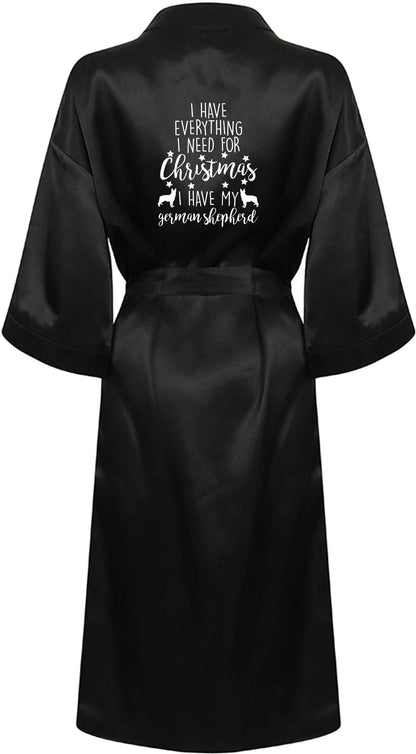 I have everything I need for Christmas I have my german shepherd XL/XXL black ladies dressing gown size 16/18