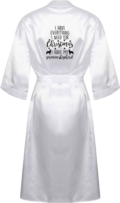 I have everything I need for Christmas I have my german shepherd XL/XXL white ladies dressing gown size 16/18