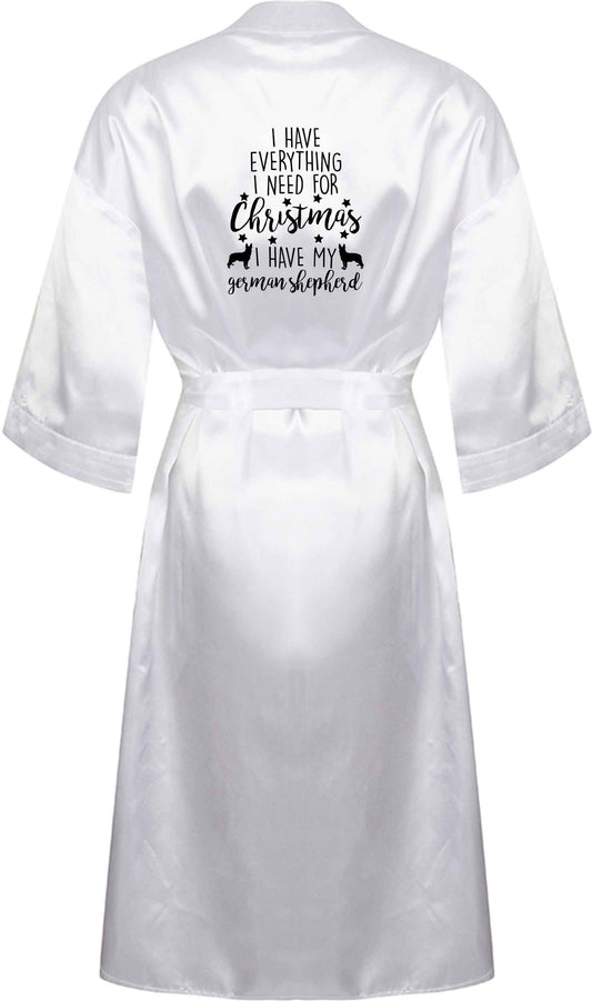 I have everything I need for Christmas I have my german shepherd XL/XXL white ladies dressing gown size 16/18