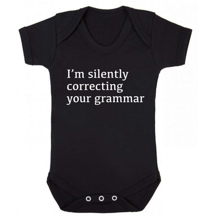 I'm silently correcting your grammar  Baby Vest black 18-24 months