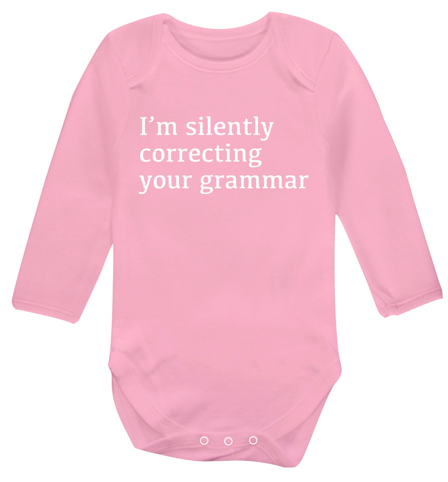 I'm silently correcting your grammar  Baby Vest long sleeved pale pink 6-12 months