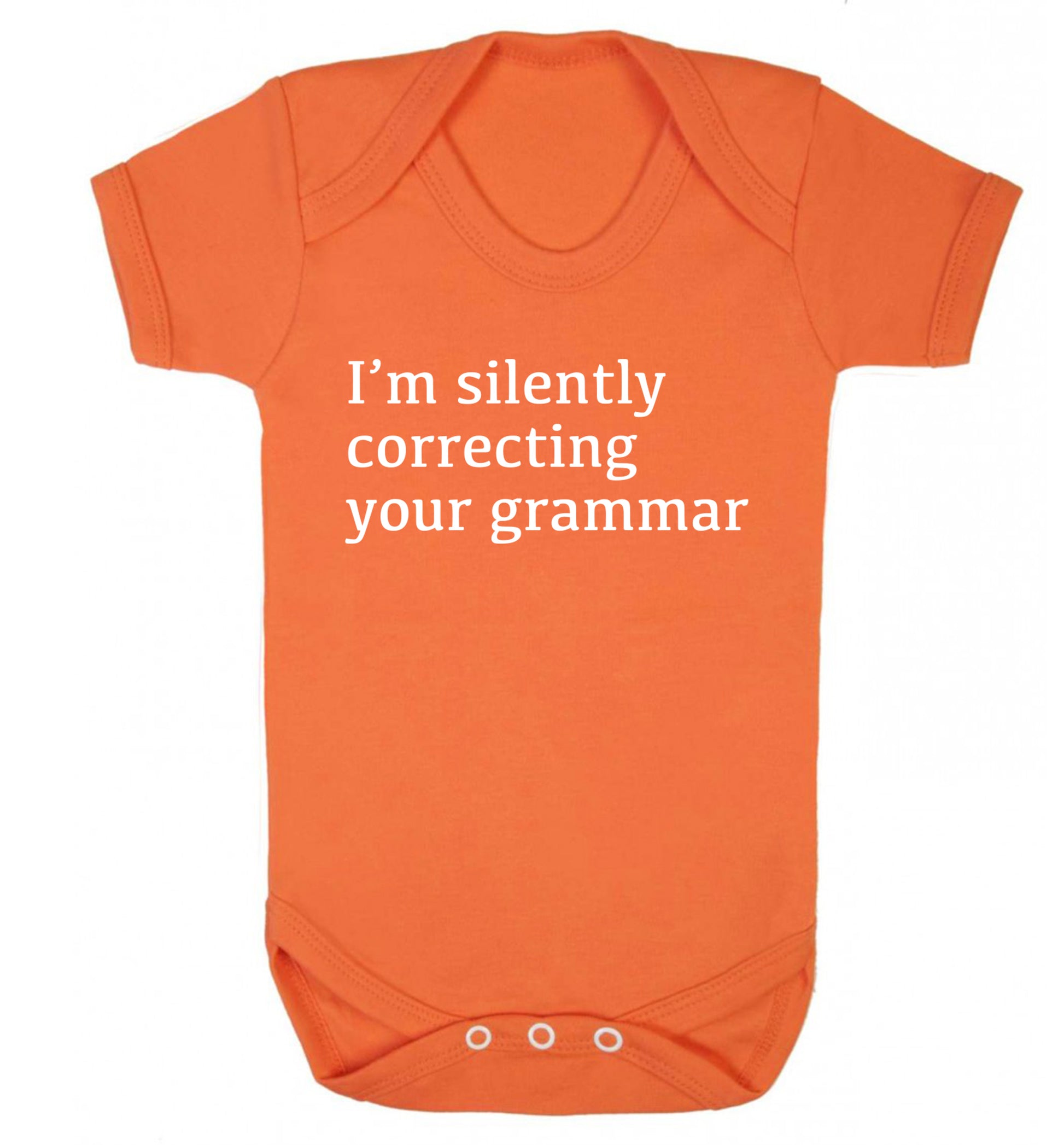 I'm silently correcting your grammar  Baby Vest orange 18-24 months