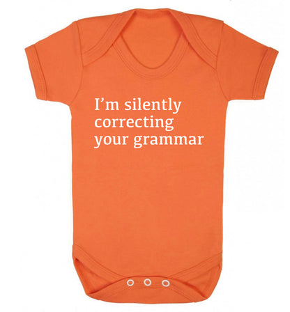 I'm silently correcting your grammar  Baby Vest orange 18-24 months