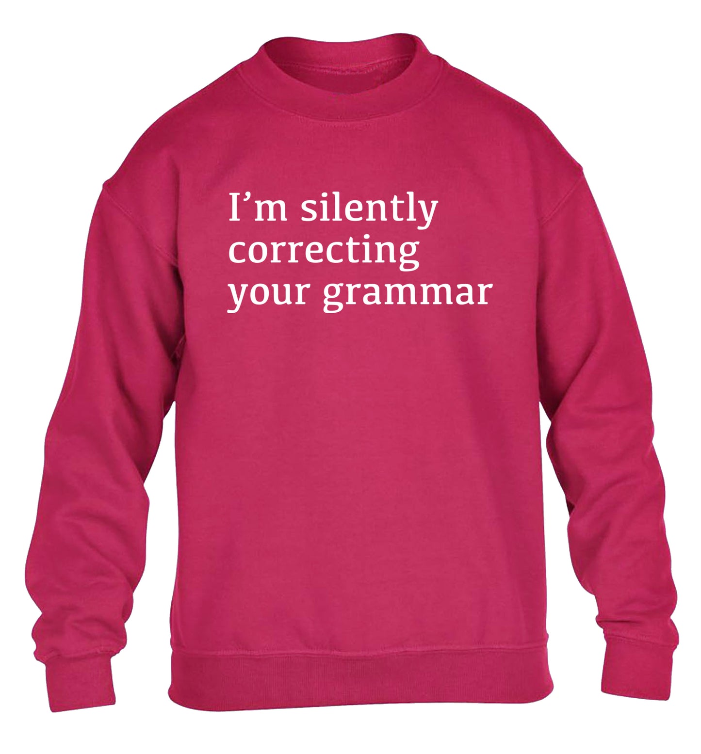 I'm silently correcting your grammar  children's pink sweater 12-14 Years
