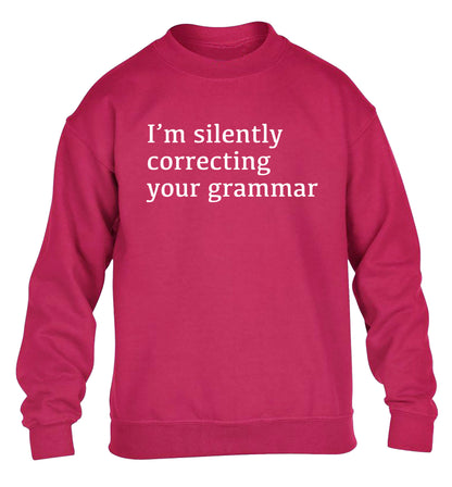 I'm silently correcting your grammar  children's pink sweater 12-14 Years