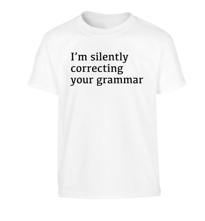 I'm silently correcting your grammar  Children's white Tshirt 12-14 Years