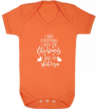 I have everything I need for Christmas I have my shih tzu baby vest orange 18-24 months