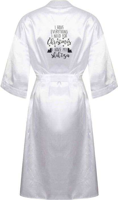 I have everything I need for Christmas I have my shih tzu XL/XXL white ladies dressing gown size 16/18