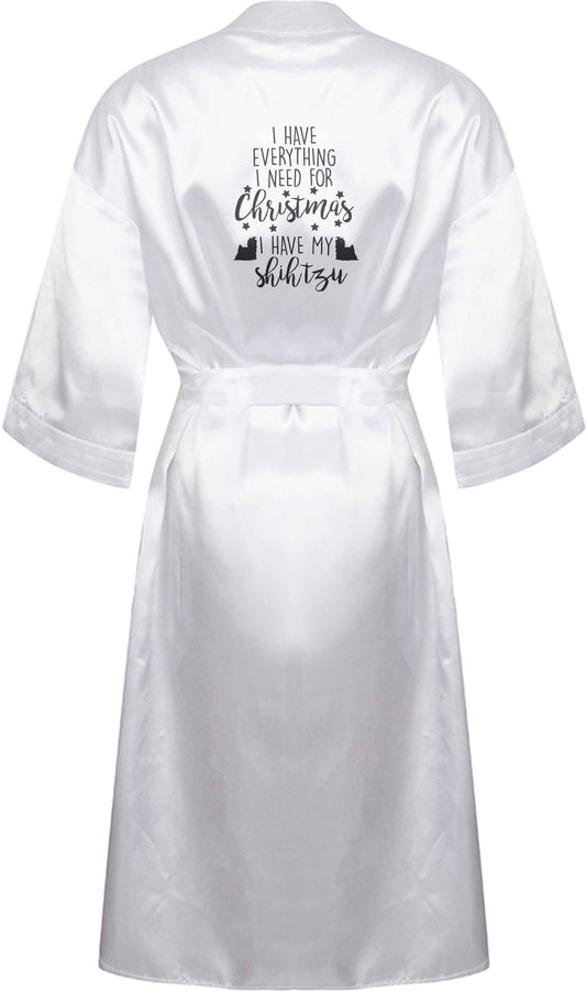 I have everything I need for Christmas I have my shih tzu XL/XXL white ladies dressing gown size 16/18