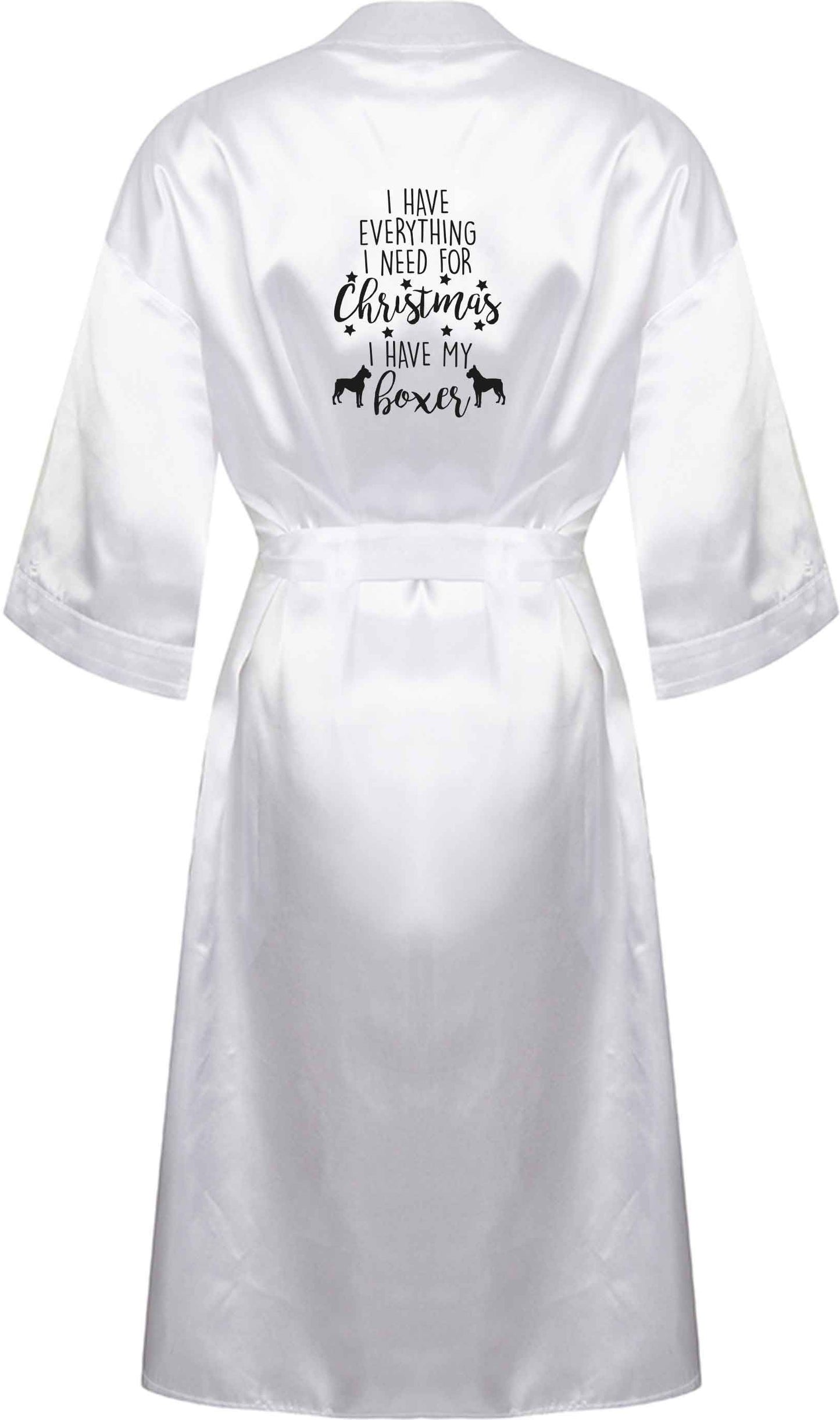 I have everything I need for Christmas I have my boxer XL/XXL white ladies dressing gown size 16/18