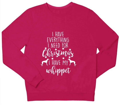 I have everything I need for Christmas I have my whippet children's pink sweater 12-13 Years